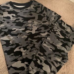Boys Kirkland signature camouflage pajamas.